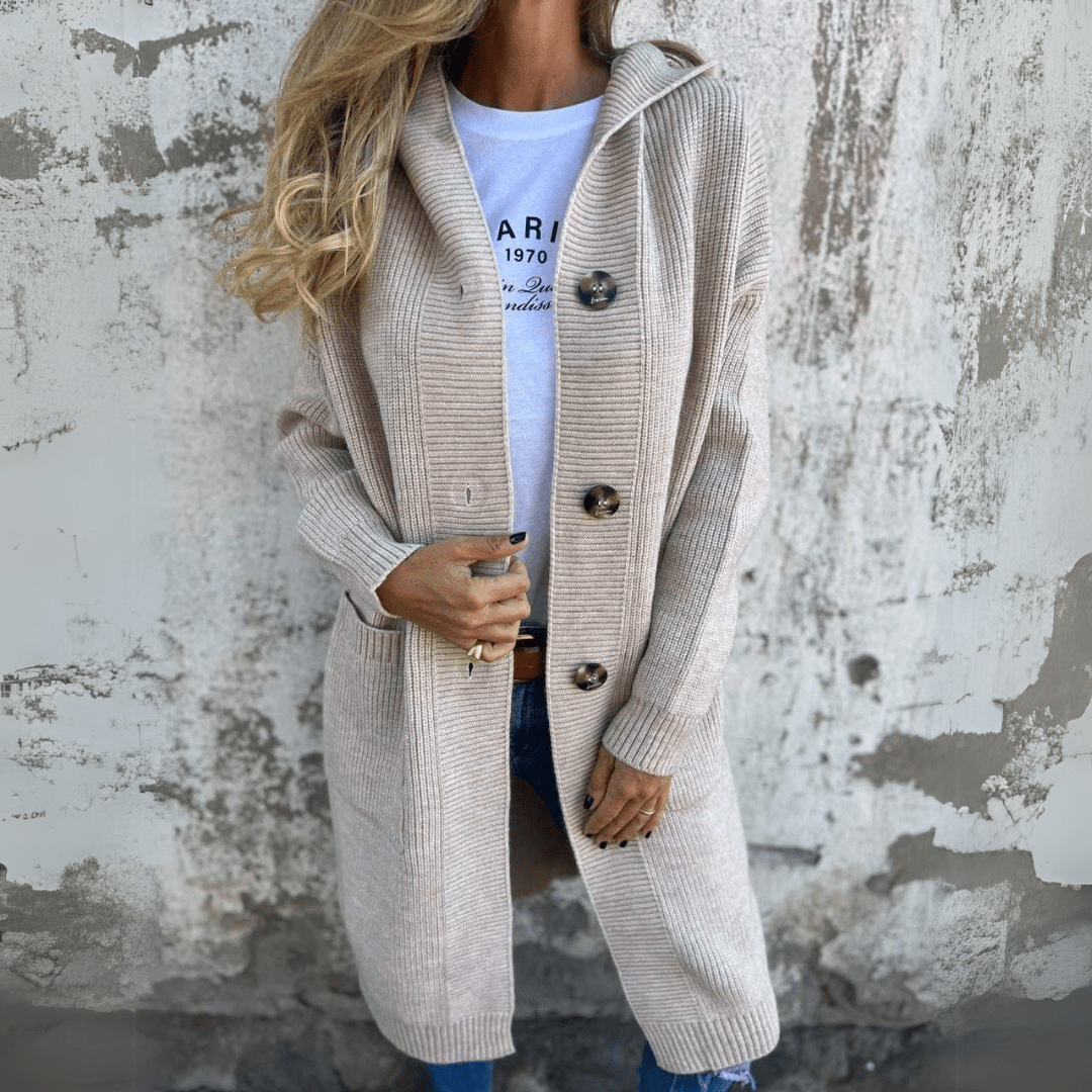 MONICA - Dlouhý a Elegantní Kardigan pro Ženy
